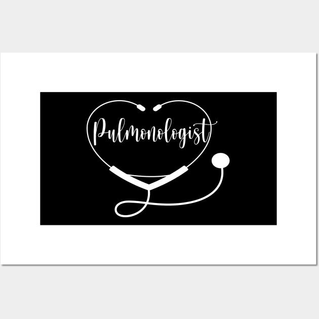 Pulmonologist Doctor with Heart Wall Art by Islanr